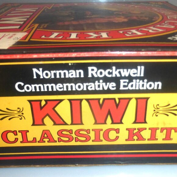 Vintage SHOE SHINE Wood Box & Norman Rockwell Water Resistant POLISH Kit Vintage - Picture 6 of 11